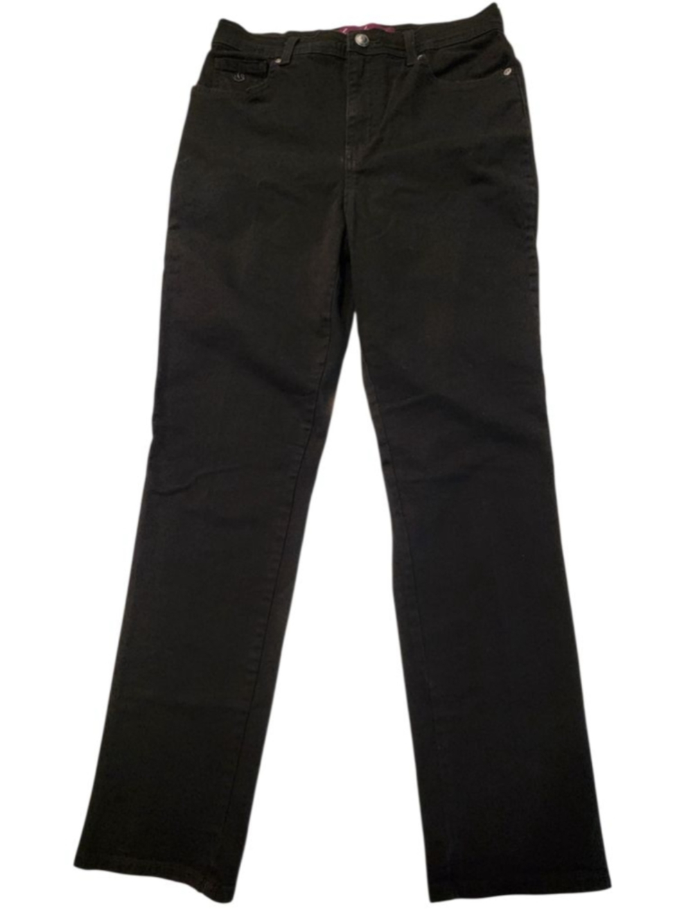 Gloria Vanderbilt Black Jeans Women's 8 Stretch Bootcut Dark Wash Denim Pants
